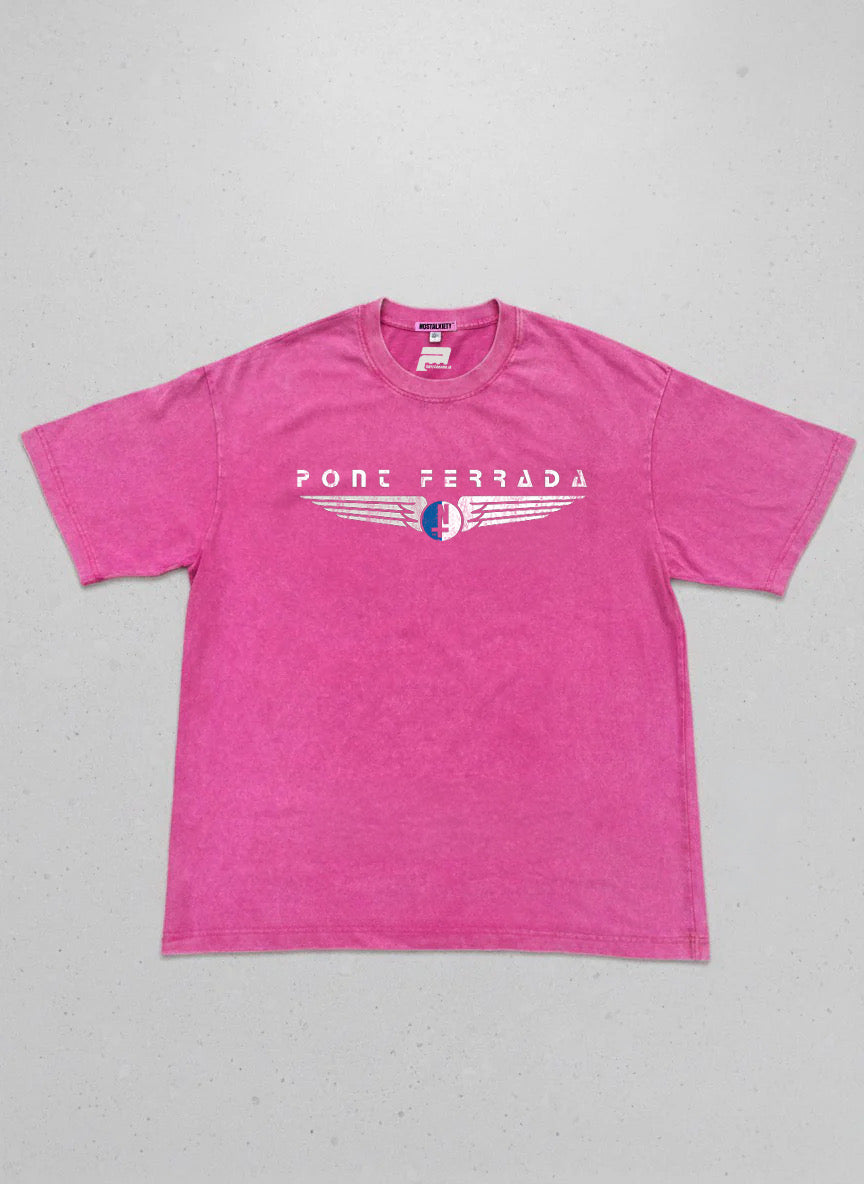 Oversize T-shirt PONT FERRADA - NOSTALXIETY x Ponferrada AI - PINK
