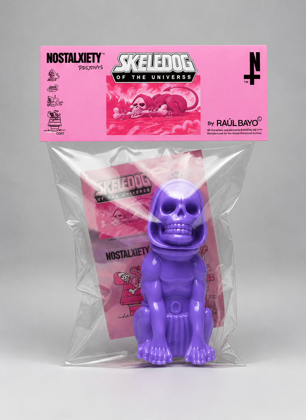 Art Toy - Skeledog Sofubi by RAULBAYO x NOSTALXIETY - PURPLE