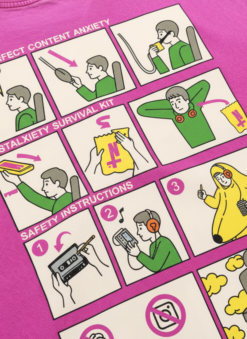 NOSTALXIETY™ T-shirt // Survival Kit - Pink