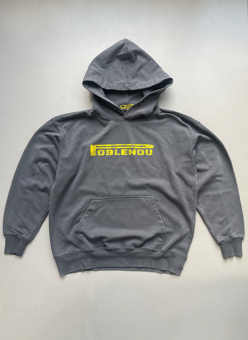 NouHood - Poblenou Archive Hoodie - Antracita Yellow
