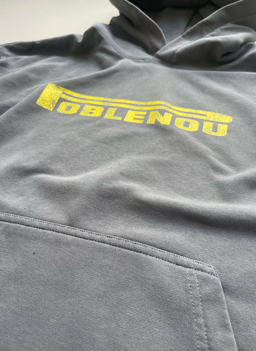 NouHood - Poblenou Archive Hoodie - Antracita Yellow