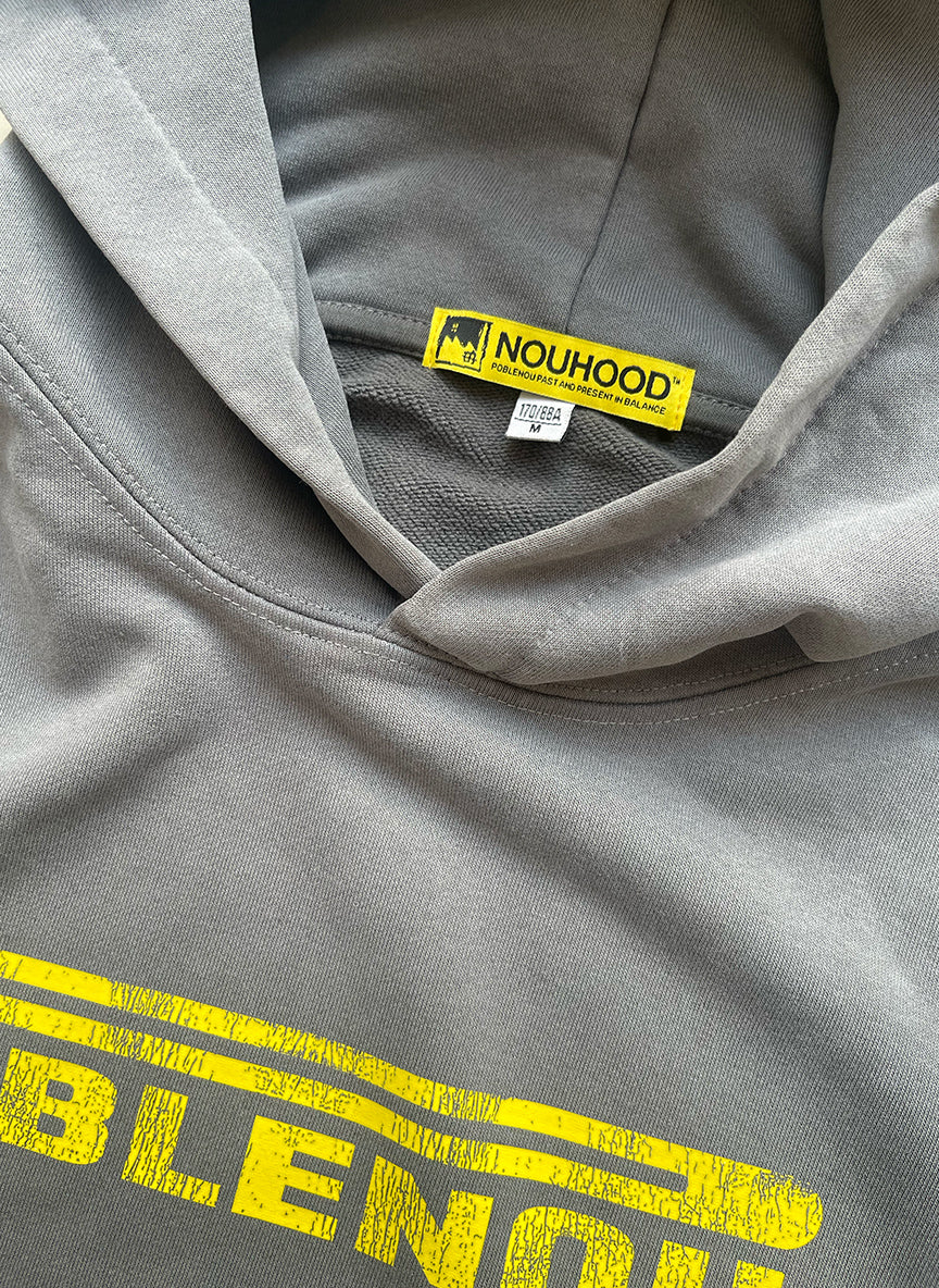 NouHood - Poblenou Archive Hoodie - Antracita Yellow