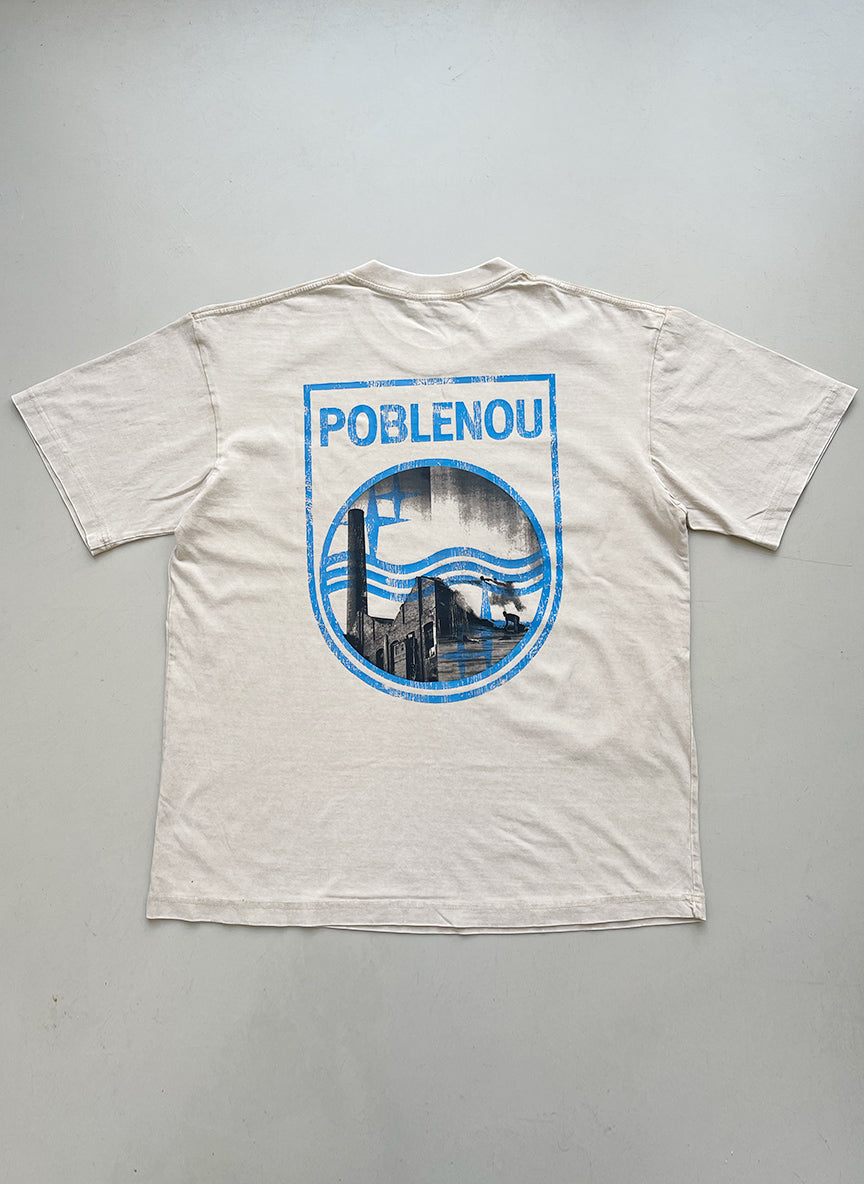 NouHood - Poblenou Beach T-shirt - Off white / Blue
