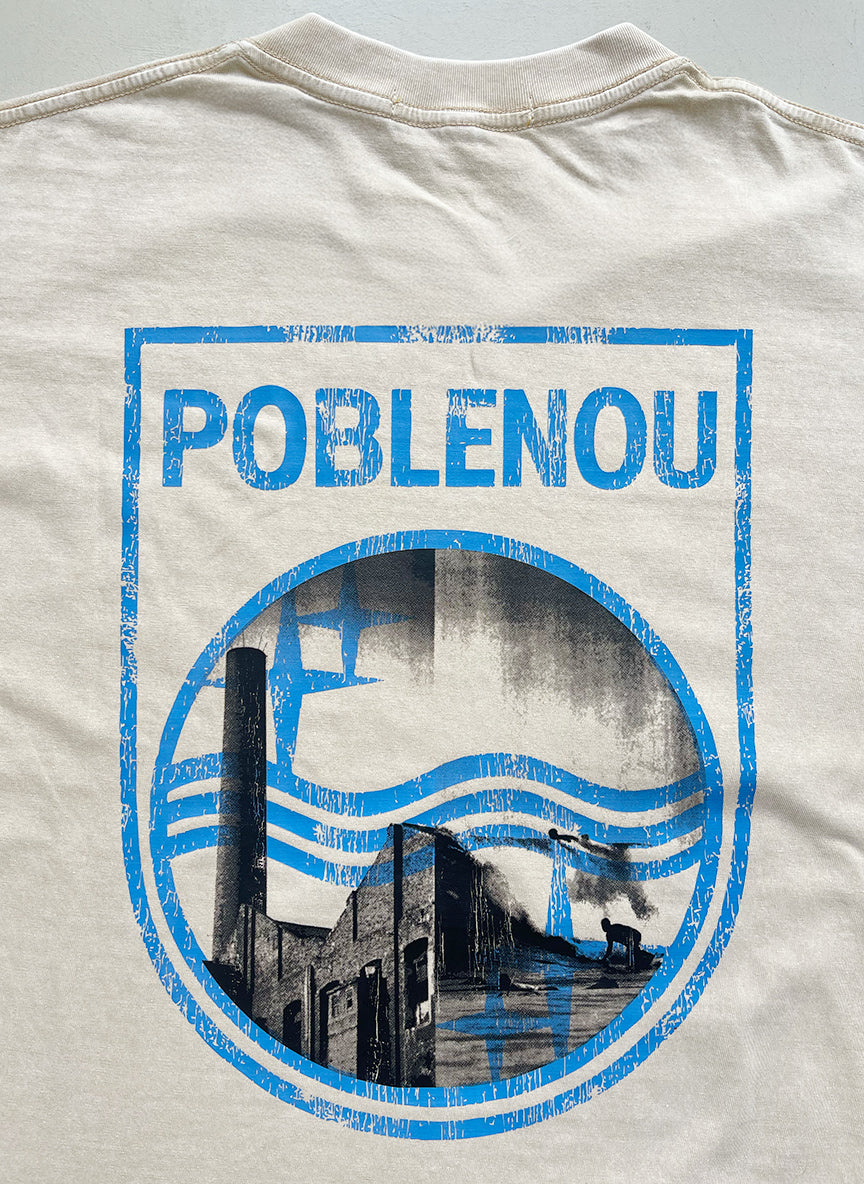 NouHood - Poblenou Beach T-shirt - Off white / Blue