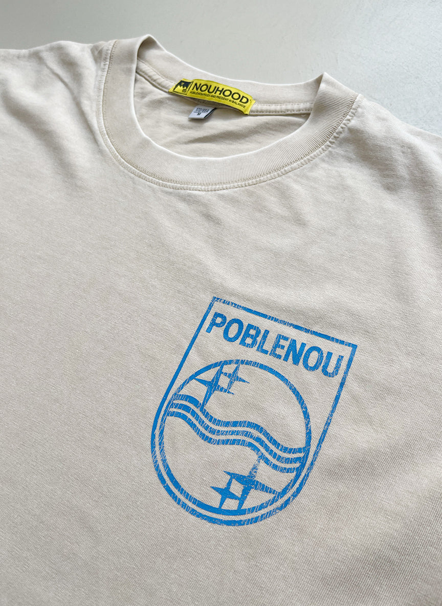 NouHood - Poblenou Beach T-shirt - Off white / Blue
