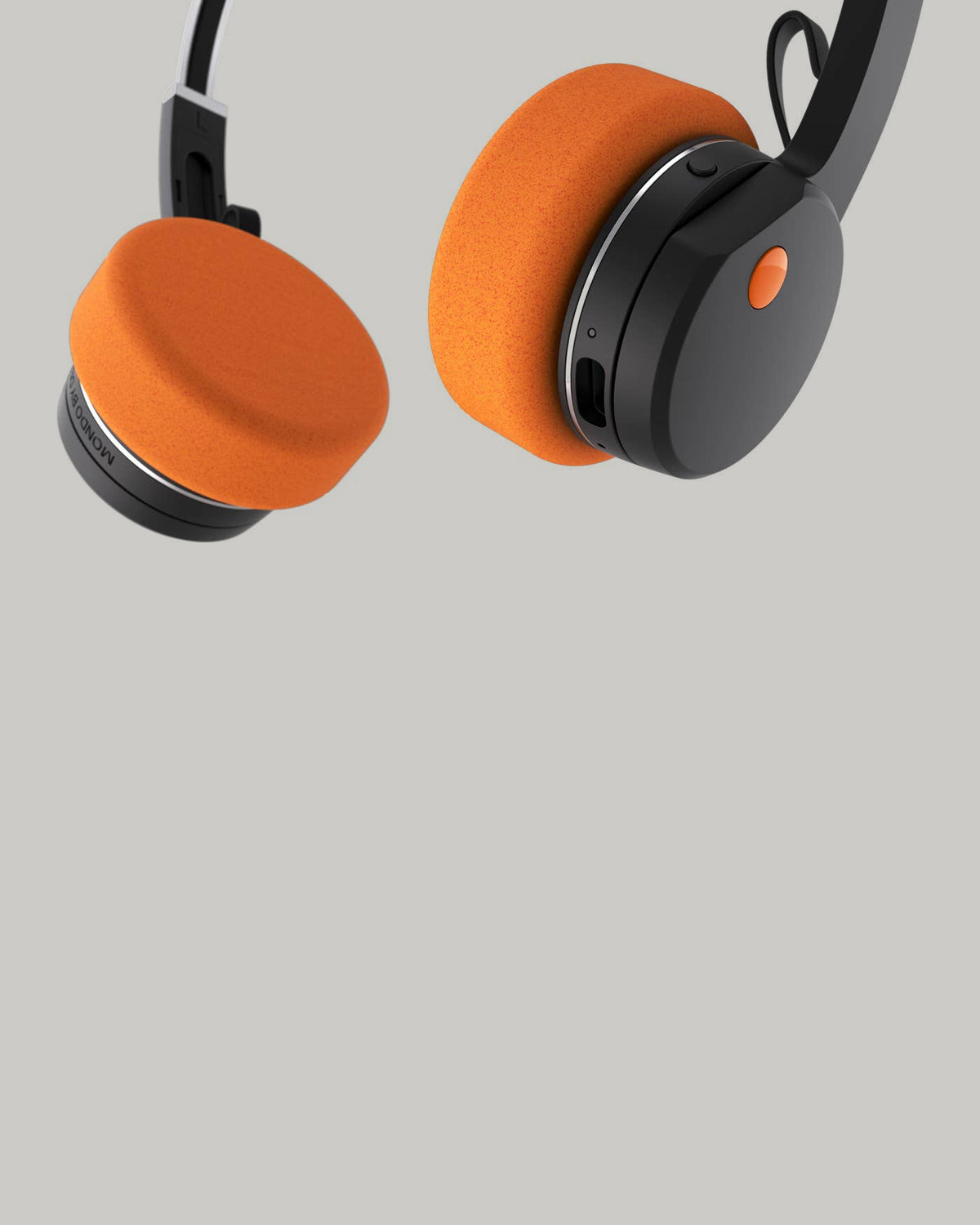 Auriculares vintage inalámbricos MONDO FREESTYLE - Negro / Naranja