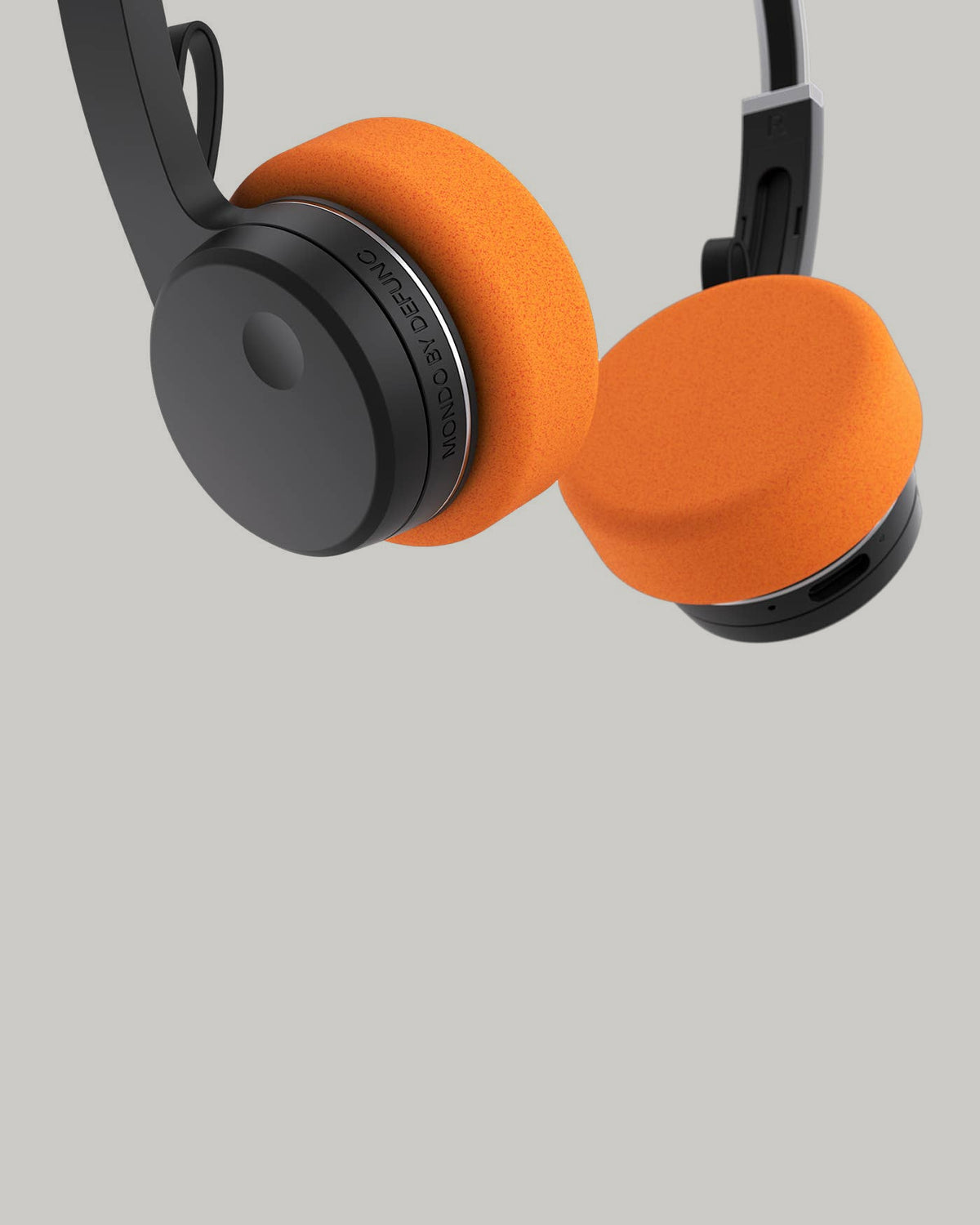 Auriculares vintage inalámbricos MONDO FREESTYLE - Negro / Naranja