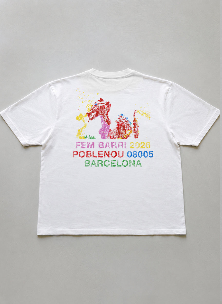 NouHood - FEM BARRI - Poblenou T-shirt - White