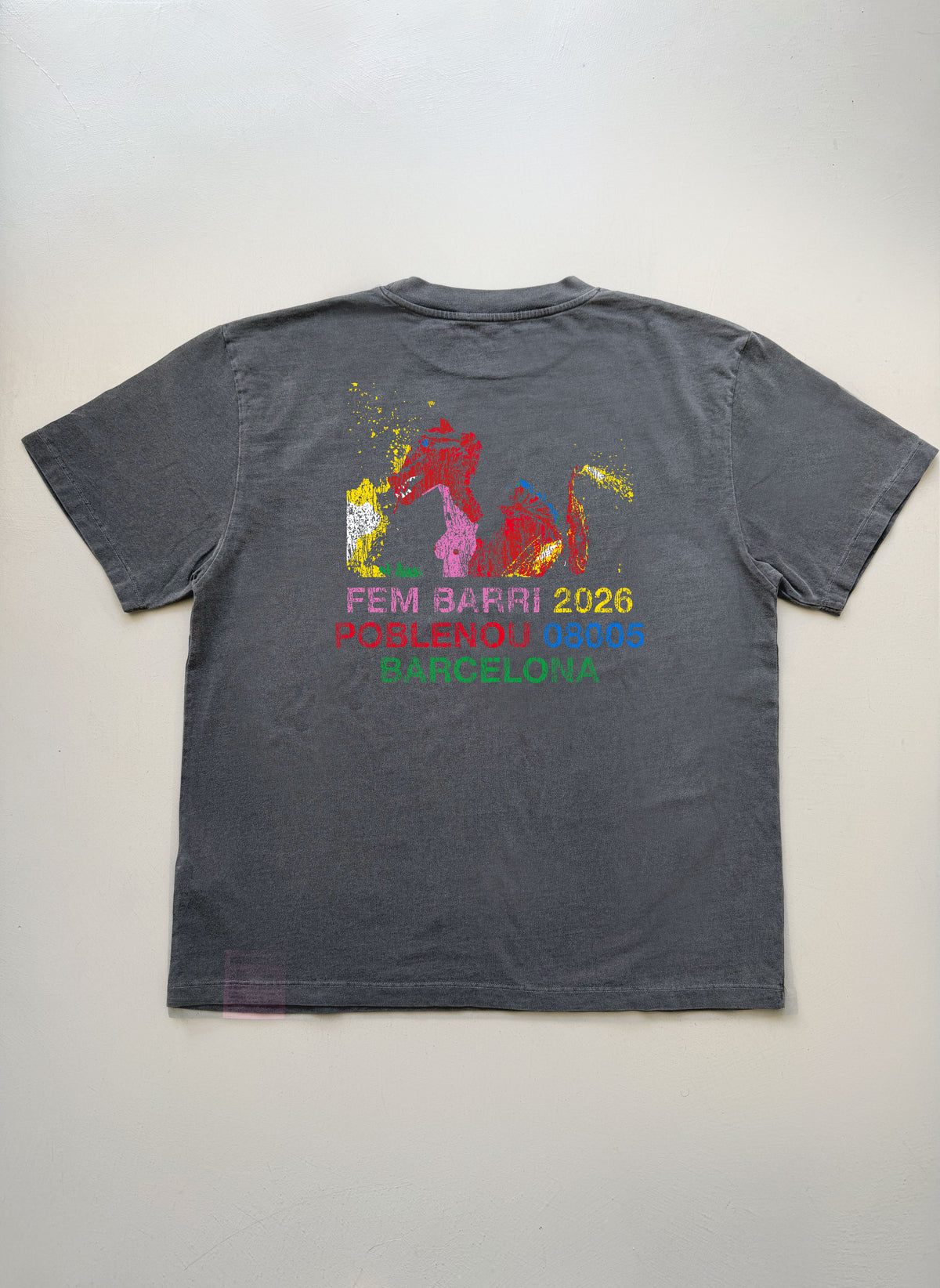 NouHood - Fem Barri Poblenou T-shirt - Antracita