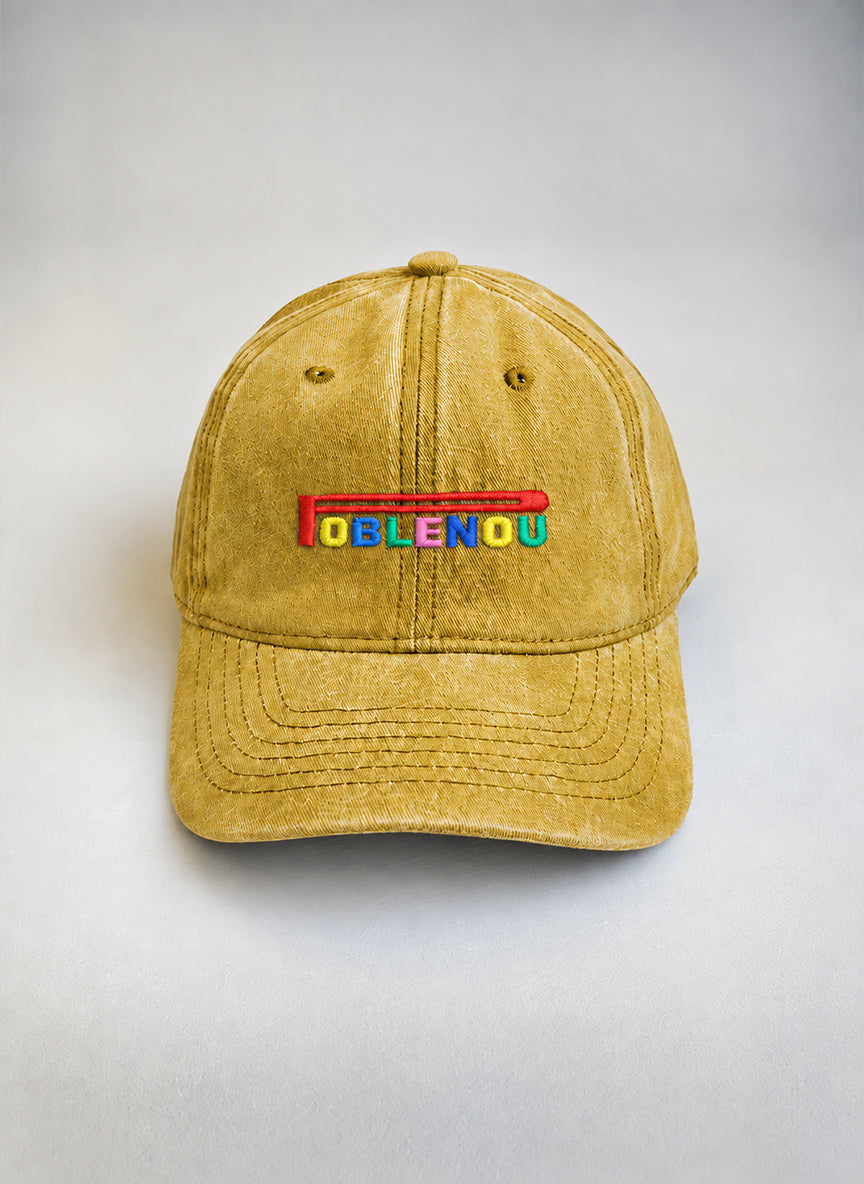 NouHood - Fem Barri Poblenou Gorra - Mostaza / Multicolor