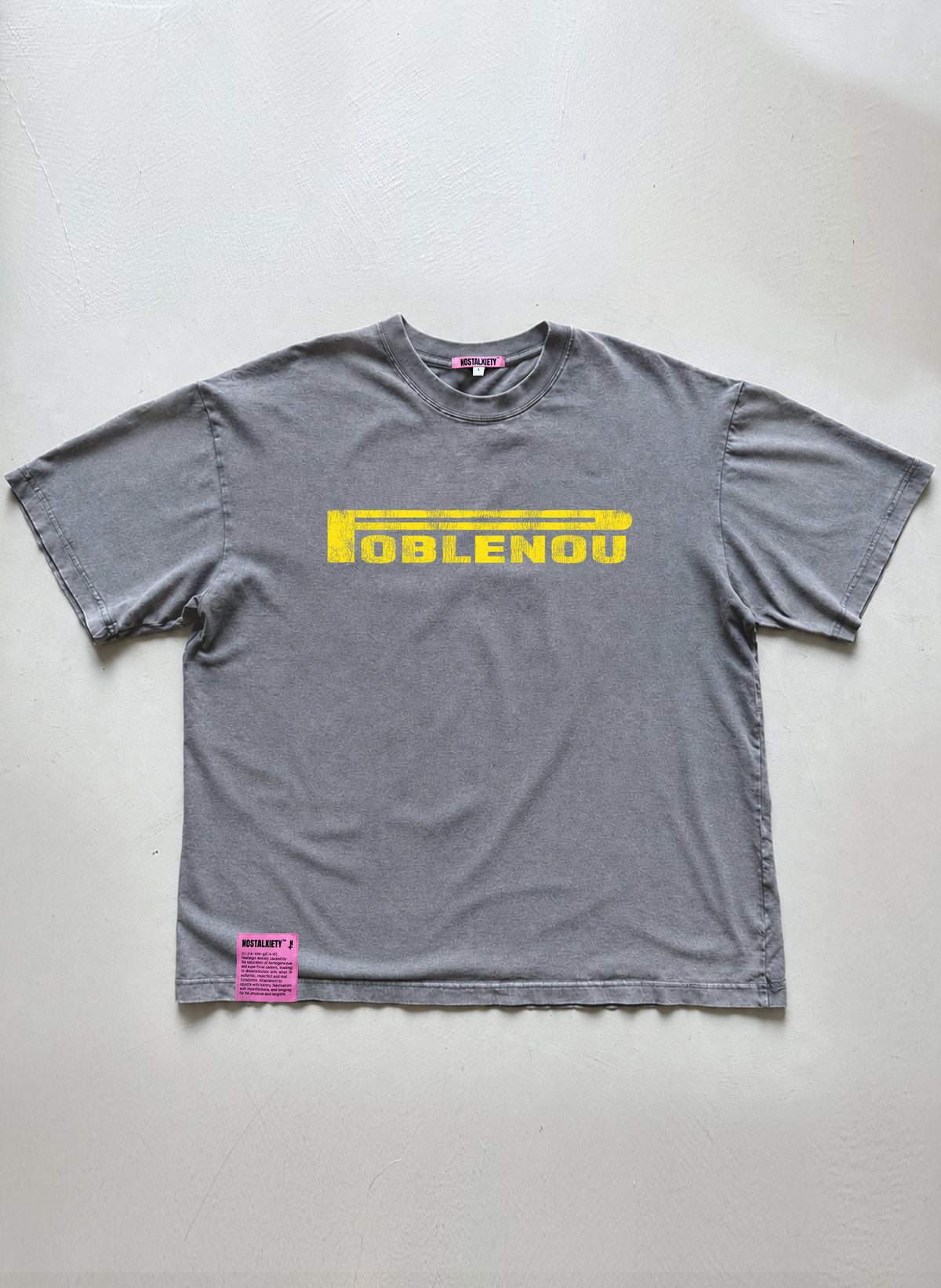 NouHood - Poblenou Archive T-shirt - Antracita / Grey - Yellow