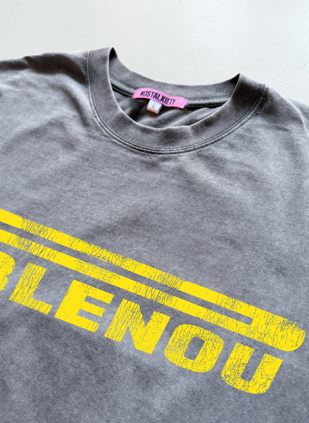 NouHood - Poblenou Archive T-shirt - Antracita / Grey - Yellow