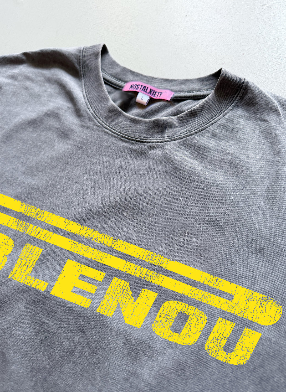 NouHood - Poblenou Archive T-shirt - Antracita / Grey - Yellow