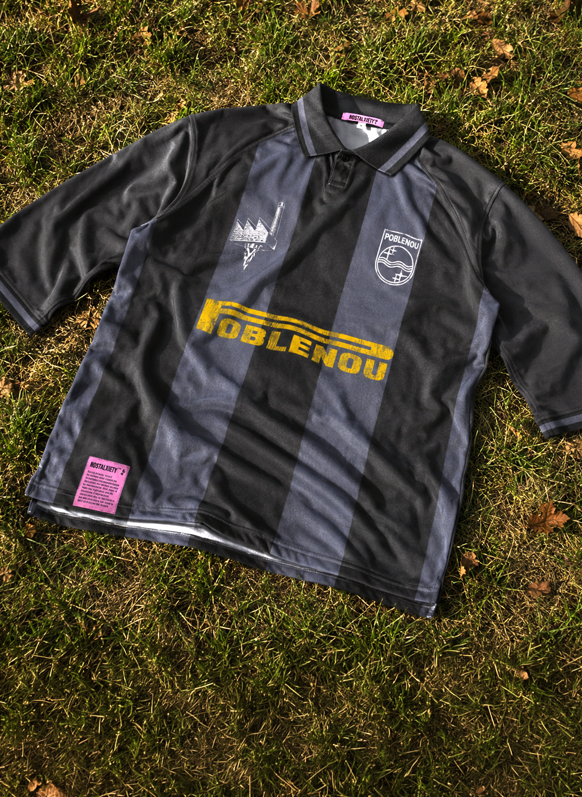 T-Shirt - Poblenou Football Jersey - Anthracite / Black