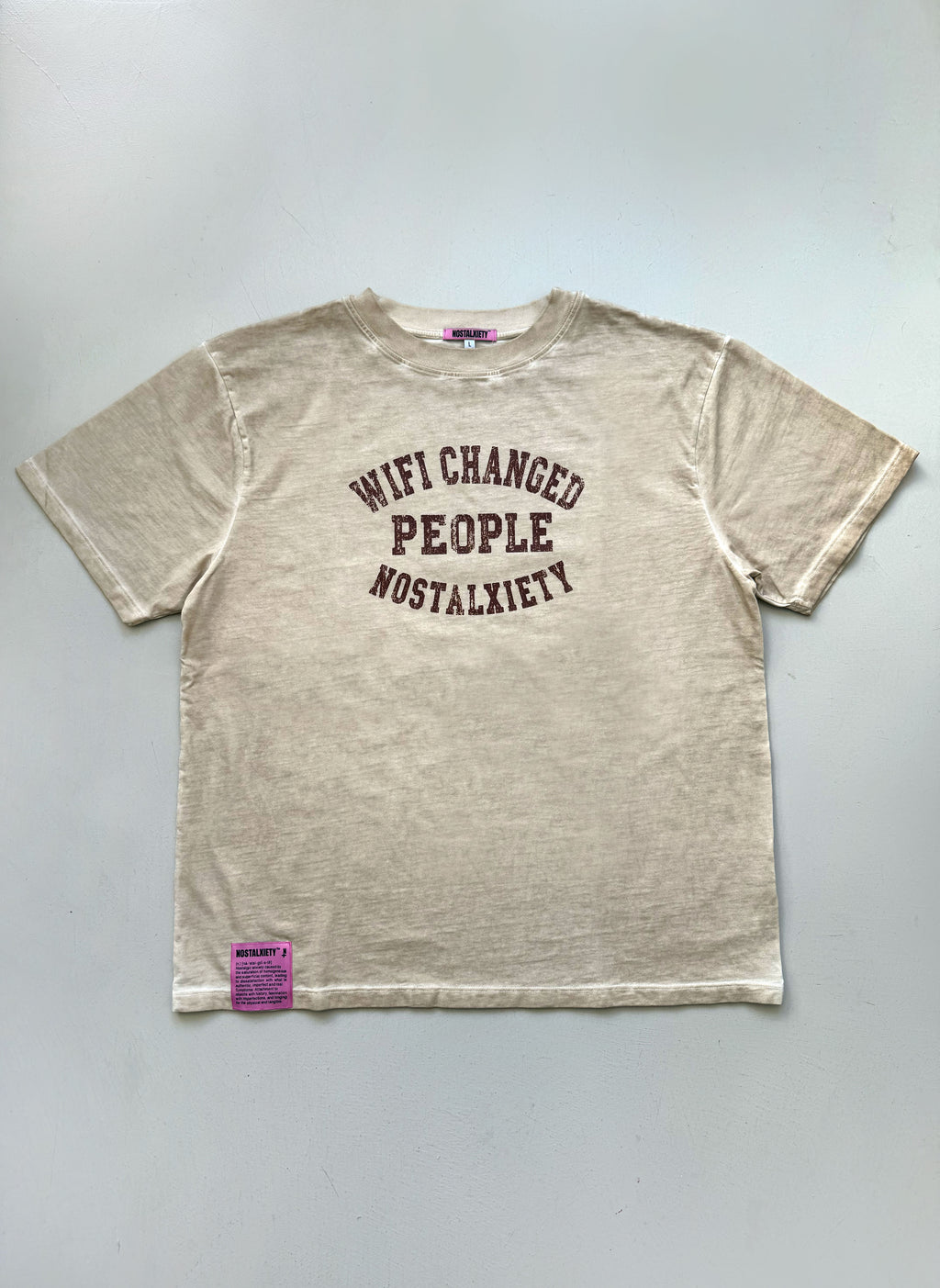 Camiseta WIFI CHANGED PEOPLE - Sand faded