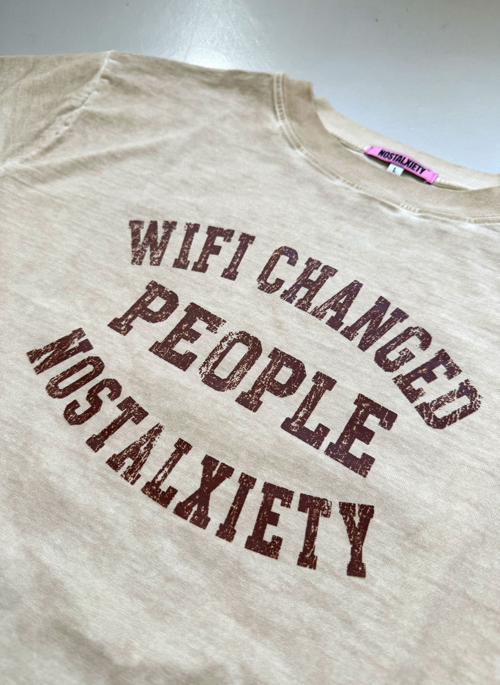 Camiseta WIFI CHANGED PEOPLE - Sand faded