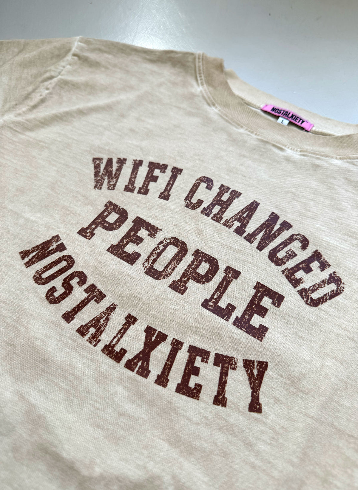 Camiseta WIFI CHANGED PEOPLE - Sand faded