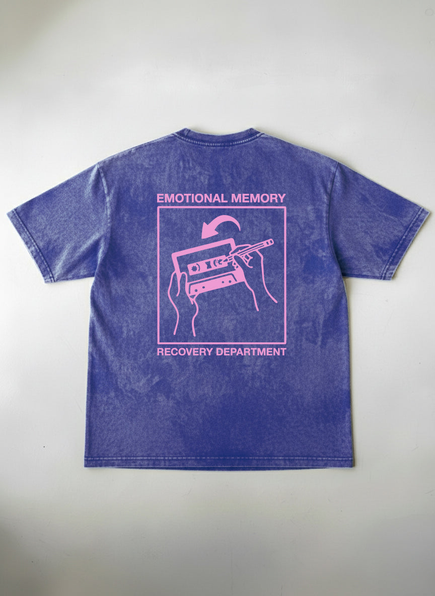 Camiseta Emotional Memory – Recovery Department - Acid Blue