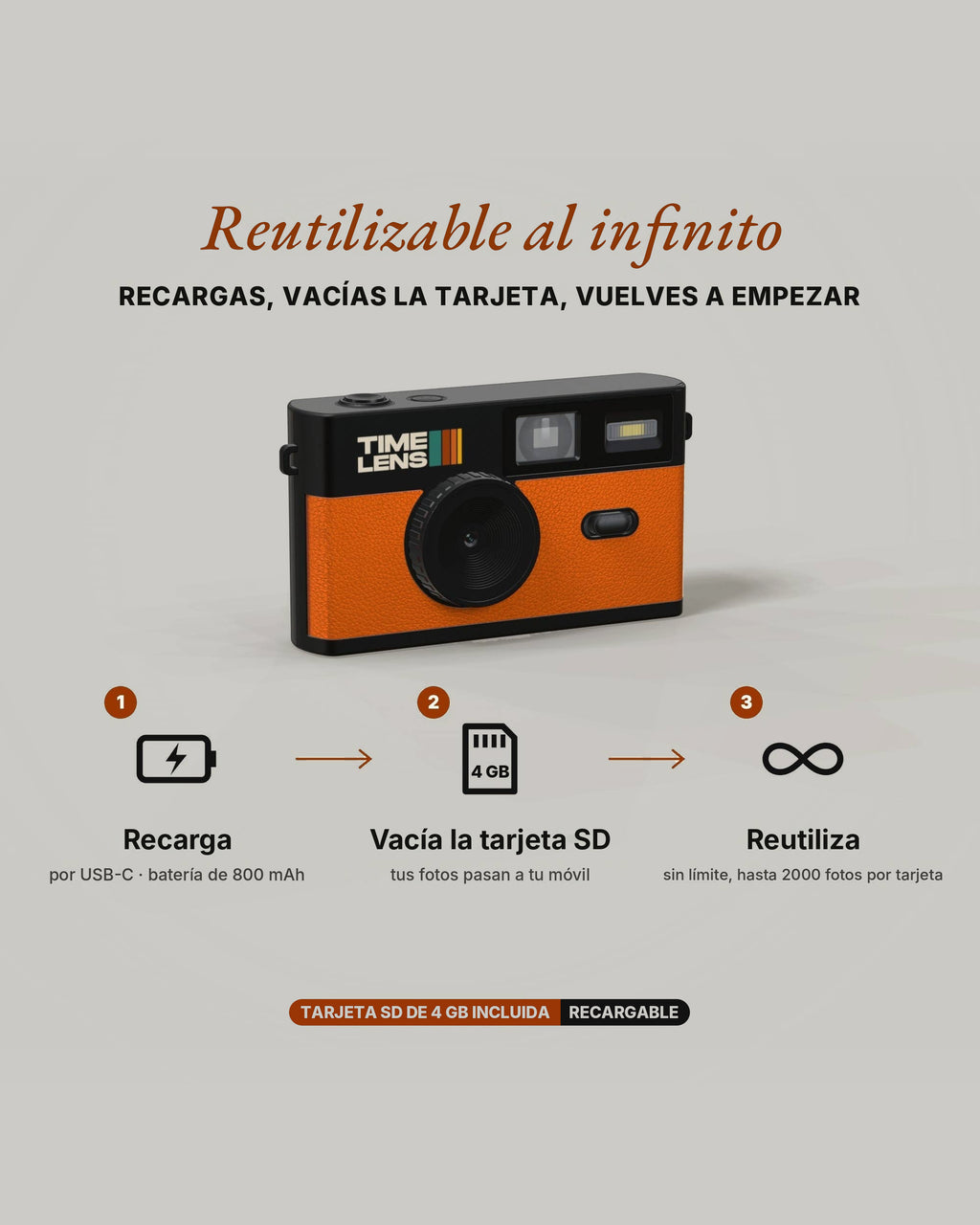 Cámara TimeLens® - Orange / Black