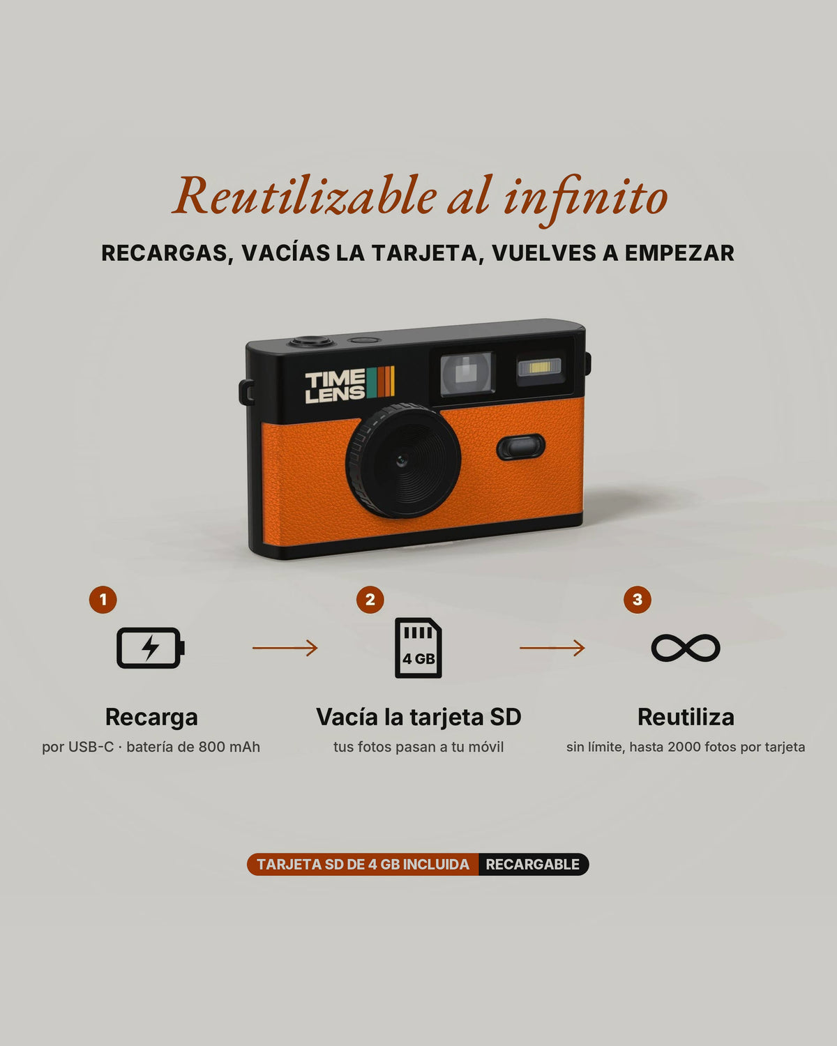 Cámara TimeLens® - Orange / Black